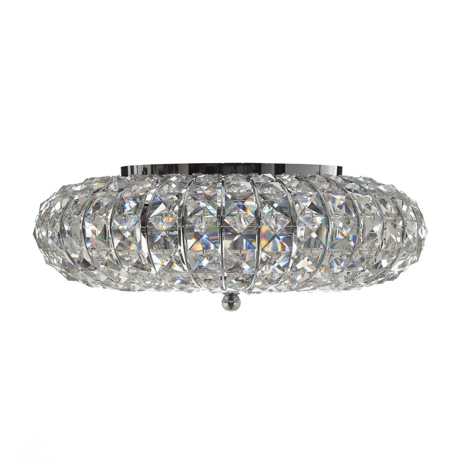 Broche ceiling light with crystals, Ø 40 cm