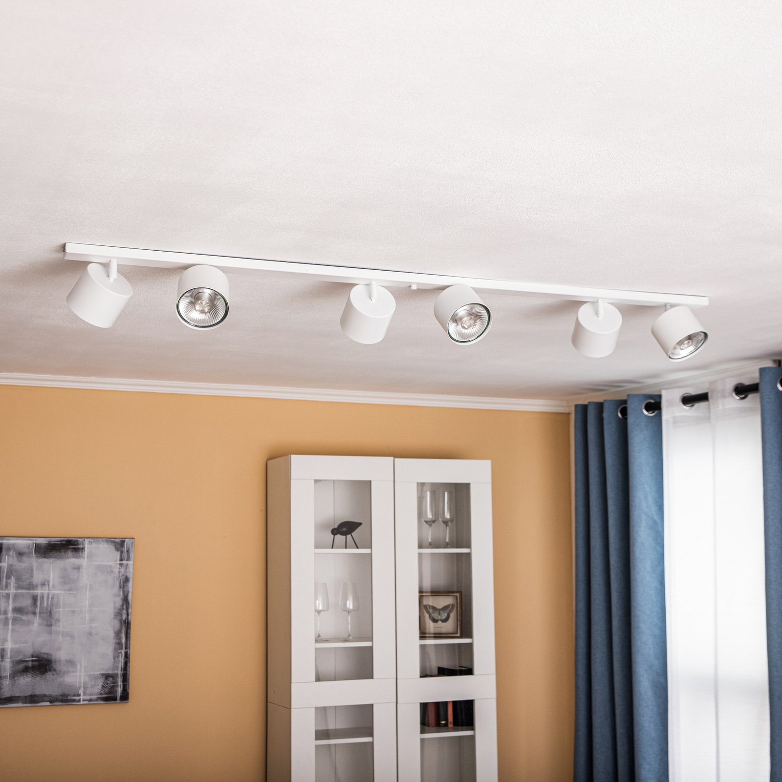 1046PL_K ceiling spotlight, 6-bulb, white