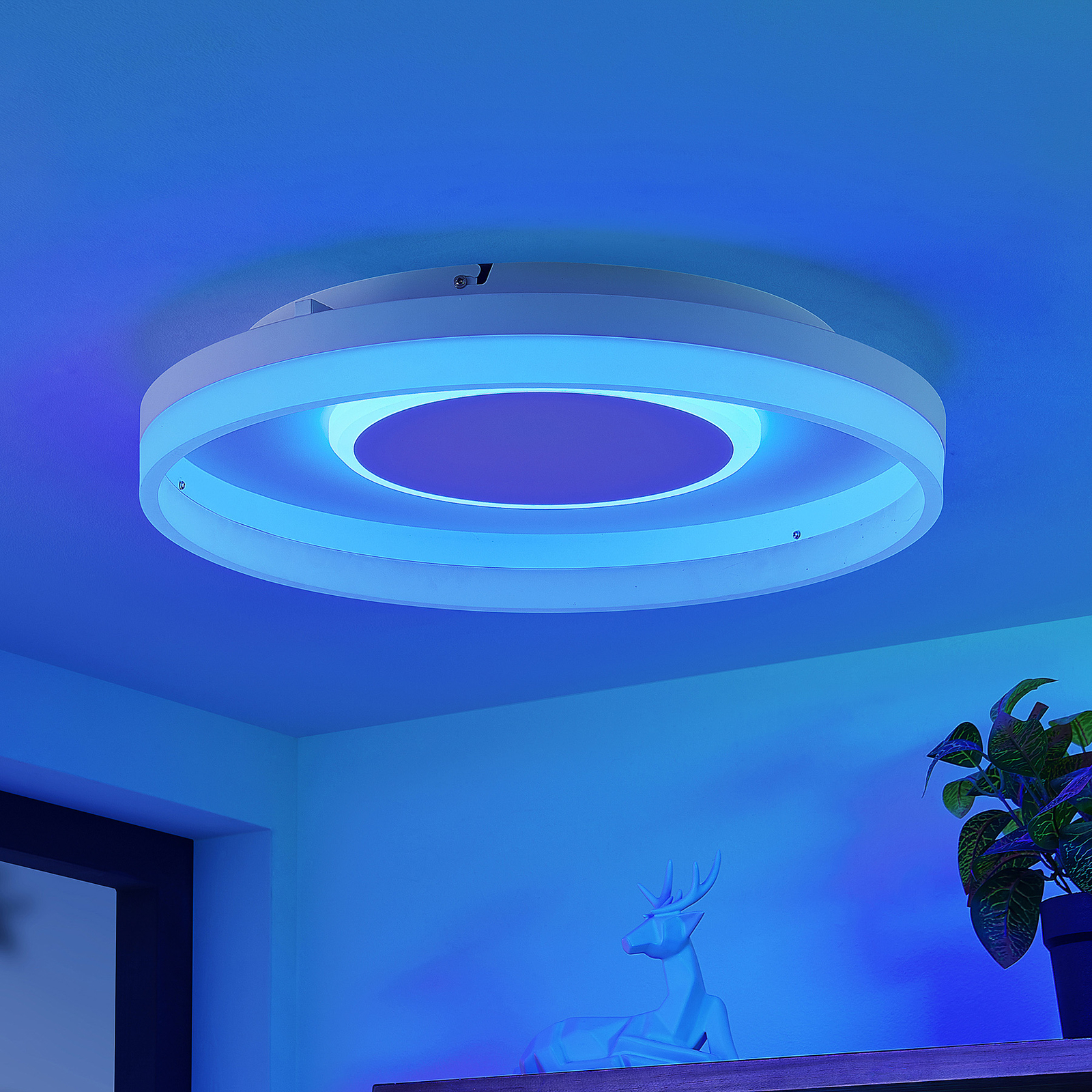 Lindby Felisha LED stropní světlo RGBW bílá