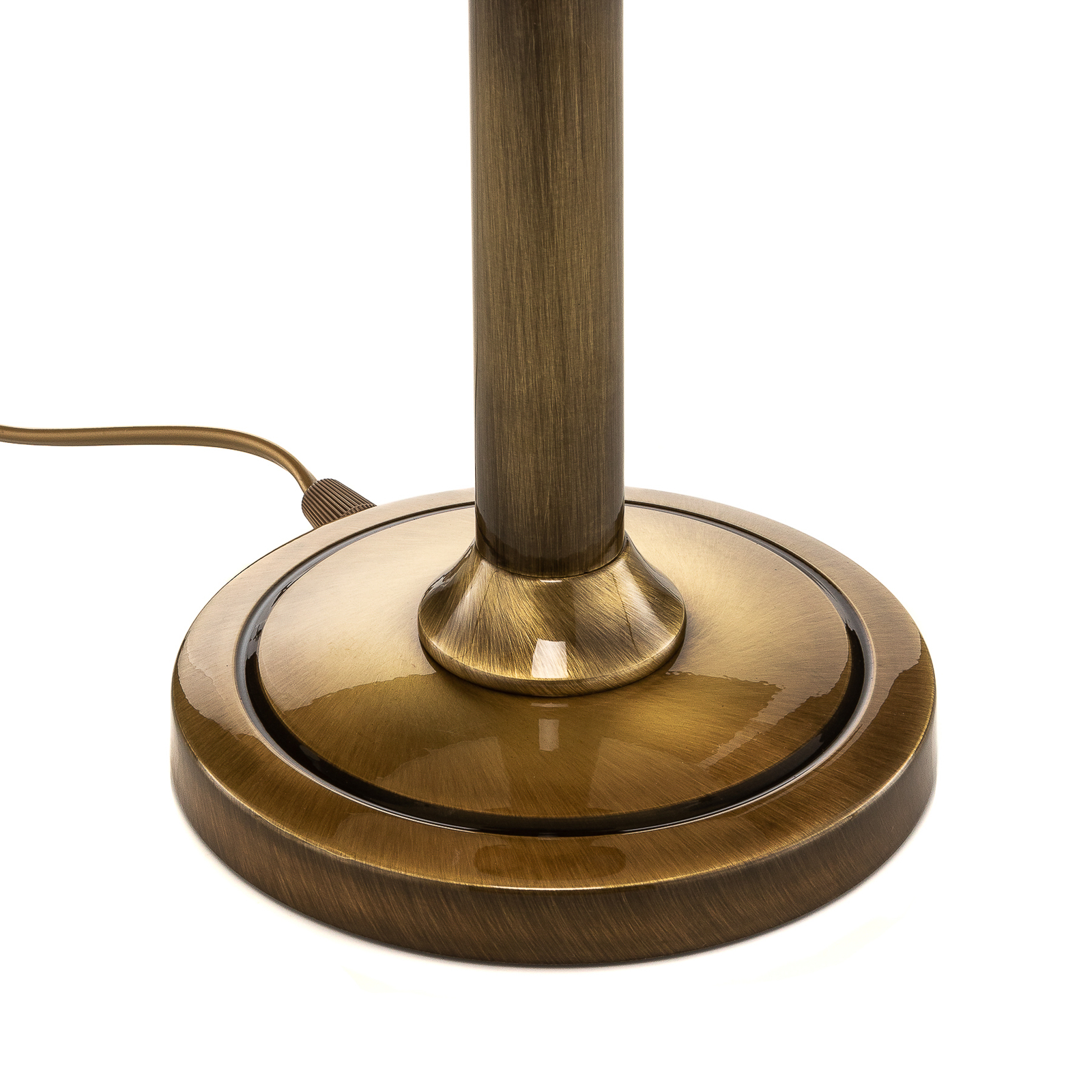 Stolná lampa Birmingham patinovaná Ø 27 cm