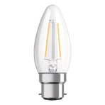 OSRAM LED svece B22d Classic B Filament 2,5W caurspīdīga