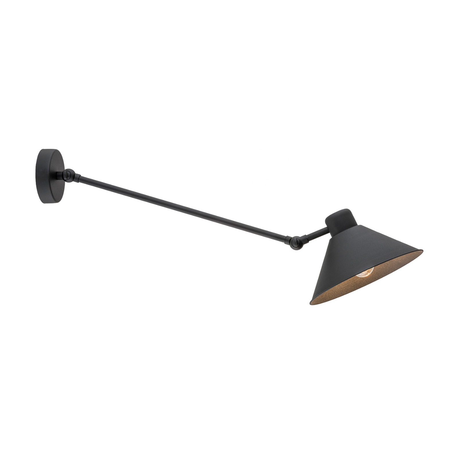 Wandlamp Alan, bewegelijk, zwart, 1-lamp