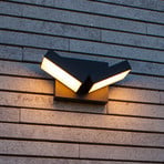 LED-Außenwandleuchte TWISTO, dunkelgrau, Breite 15 cm, IP65