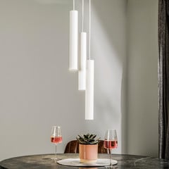 Lámpara colgante Eye, 3 luces, redonda, blanca