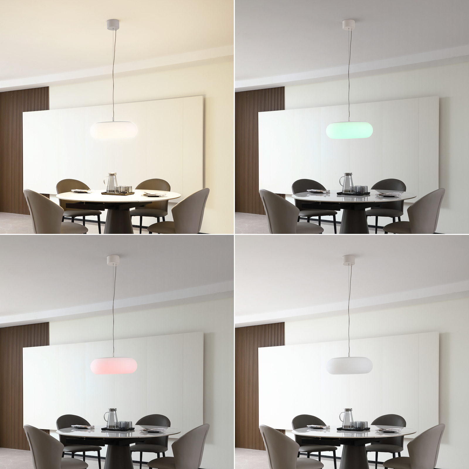 Lucande Smart LED luz pendente Bolti, branco, RGBW, CCT, Tuya