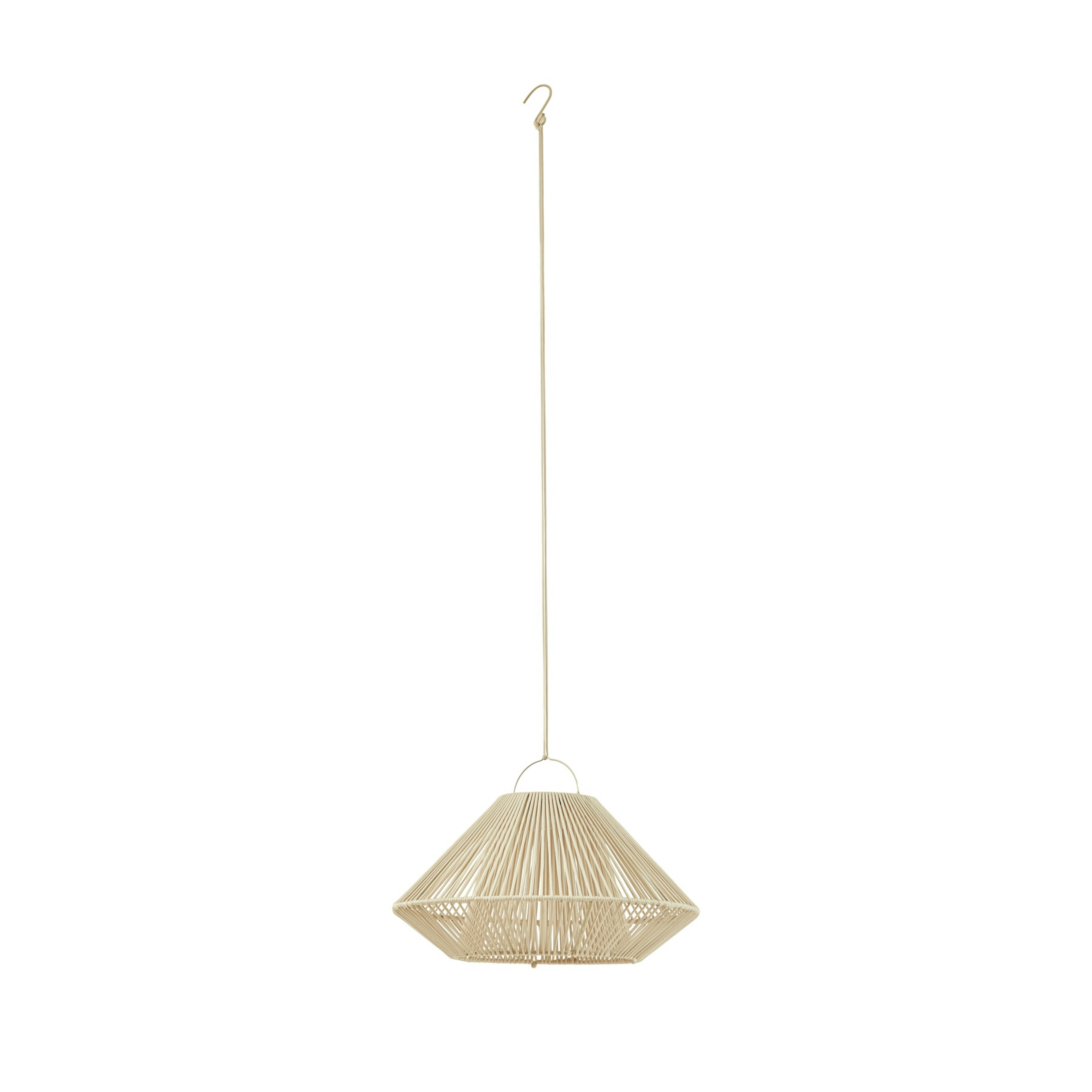 Austas LED-aurinkokäyttöinen riippuvalaisin, Ø 50 cm, beige, USB, IP54 - Lindby