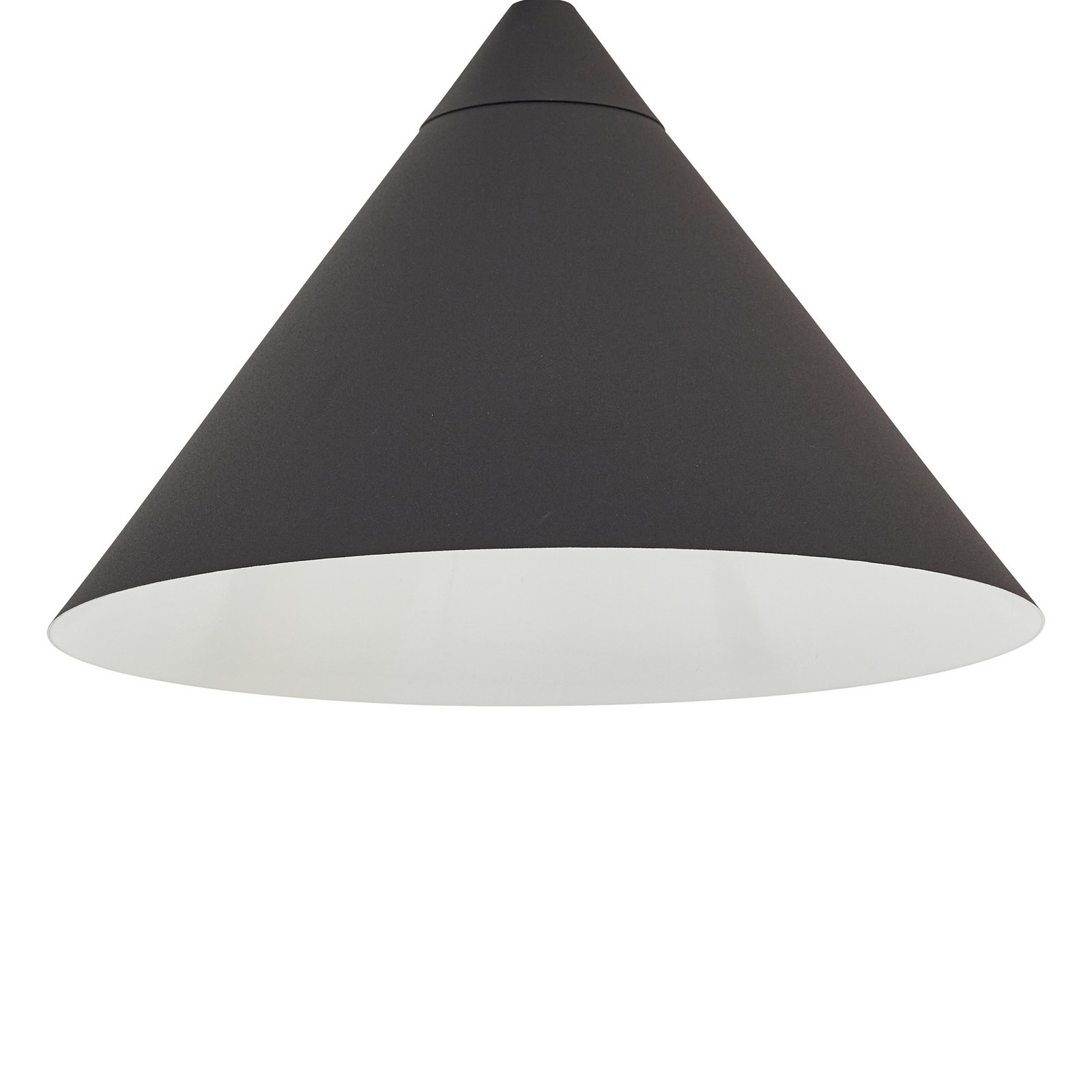 Lindby Bogenlampe Triangolo, schwarz, Höhe 195cm, Metall E27