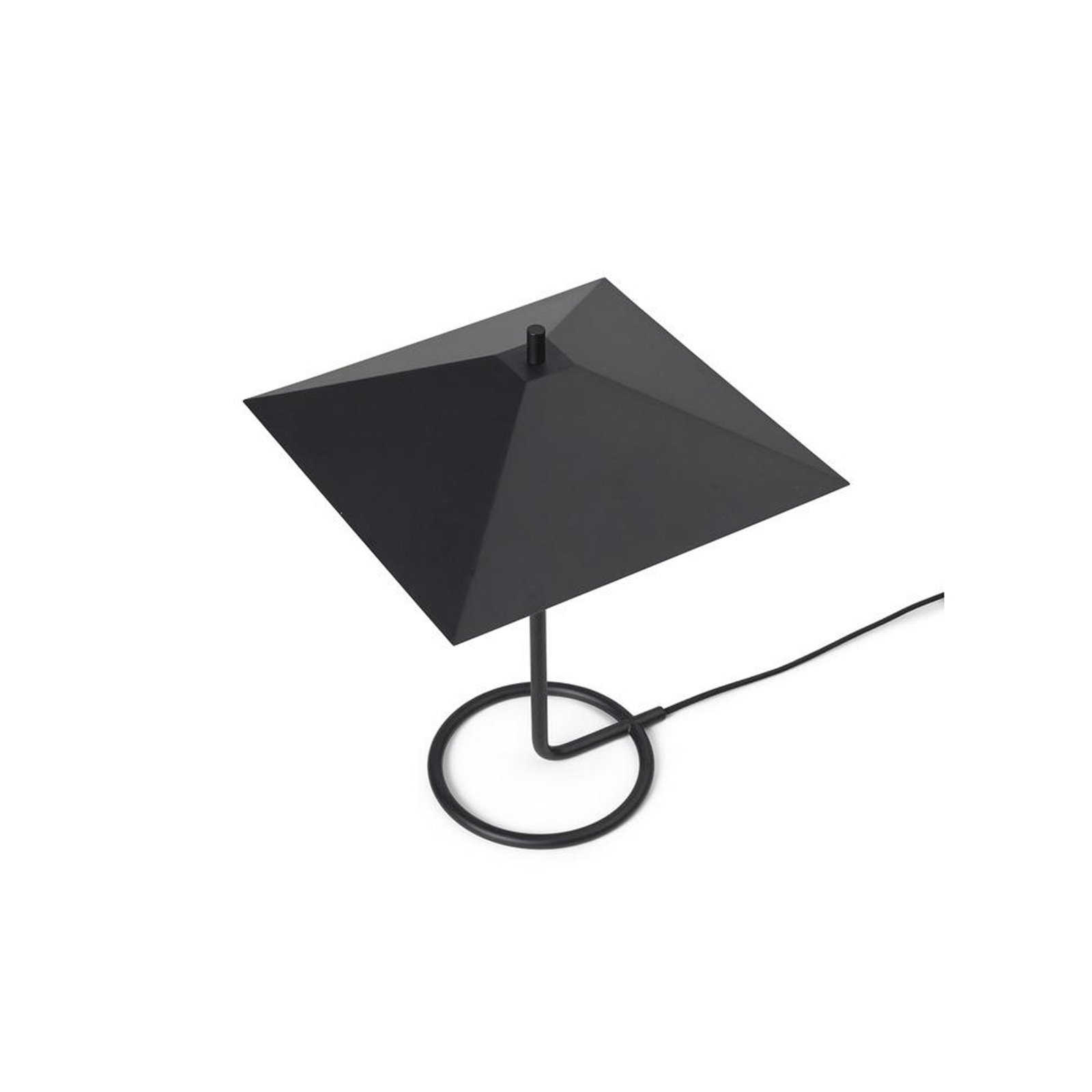 ferm LIVING Stolná lampa Filo, čierna, hranatá, železo, 43 cm