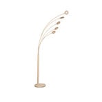 LED-Stehleuchte Dent, sandfarben Höhe 225 cm, CCT, 5-flg.
