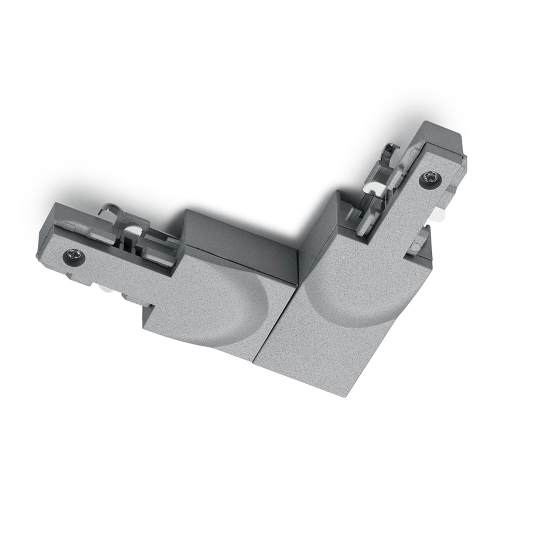 Trio Lighting DUOline corner, conductor outside, titanium, plastic, L: 10 cm, W: 9 cm, H: 2 cm