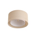 Lindby Deckenleuchte Soula, Ø 40 cm, beige, Kunststoff, E27