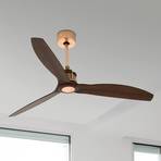 Ventilatore a soffitto Just Fan rame e noce