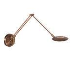 LED-Wandlampe Zenith 2 mit Arm, bronze, CCT, Metall, Stecker