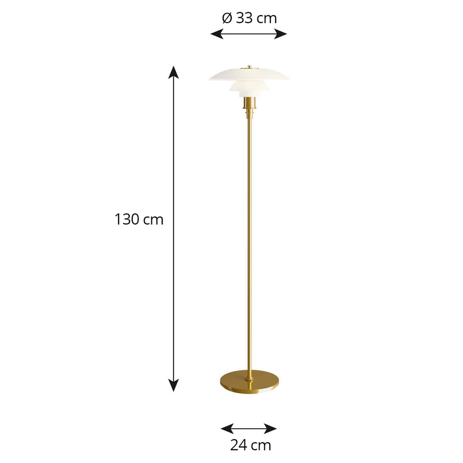 Louis Poulsen Louis Poulsen PH 3 1/2-2 1/2 stojací lampa mosaz