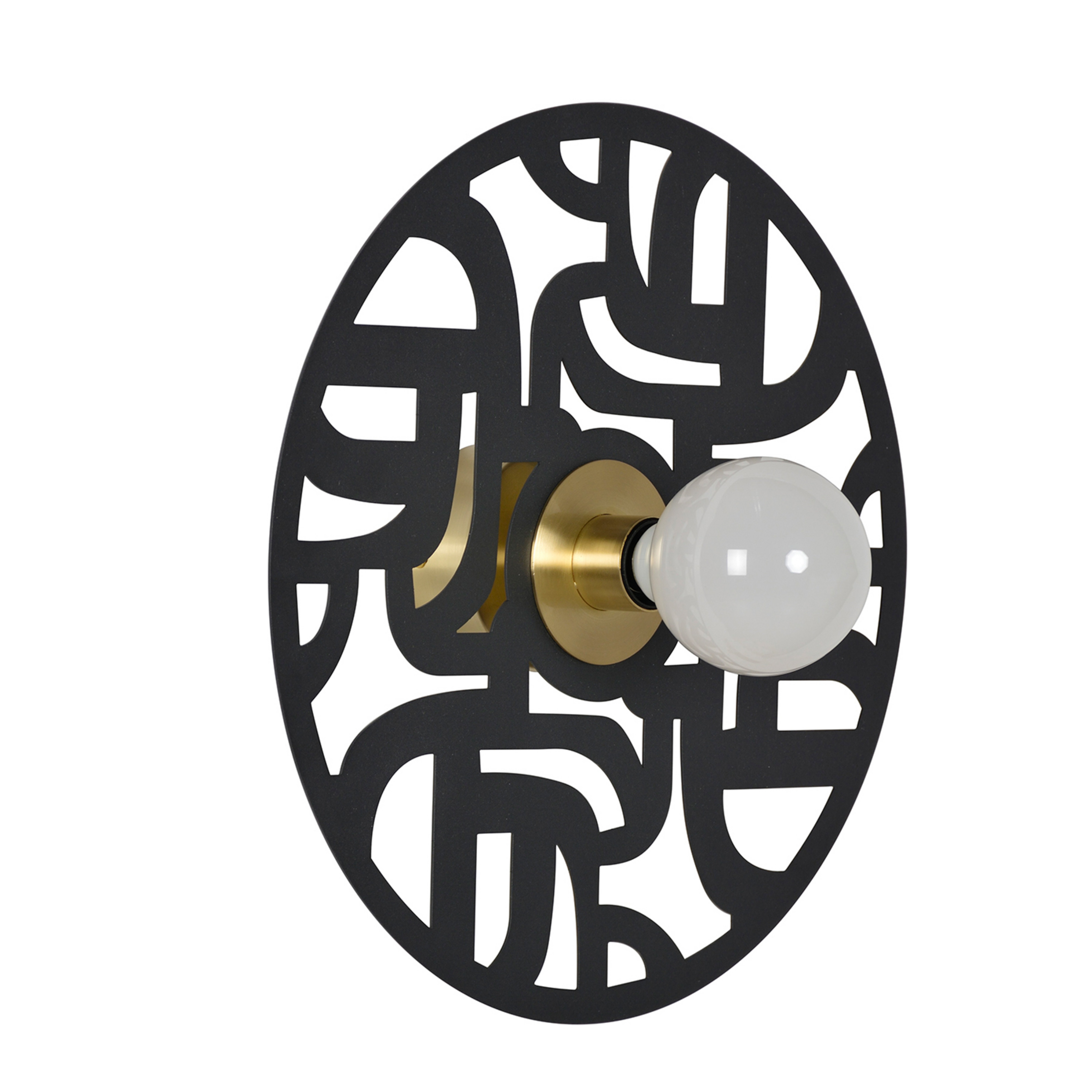 Labyrinthe wandlamp, Ø 40 cm zwart - MARKET SET