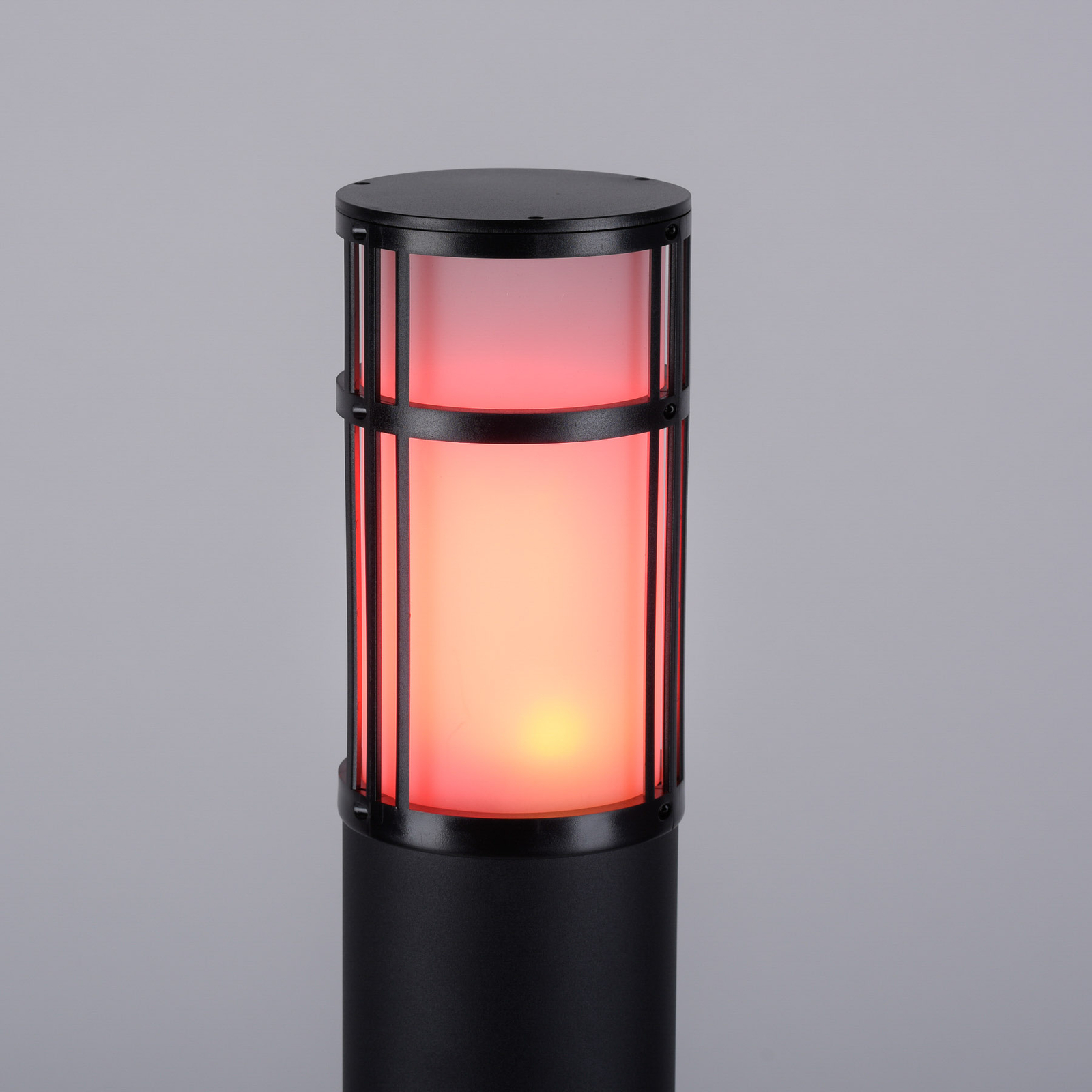 Glow standing radiant heater, flame effect LEDs Lights.co.uk