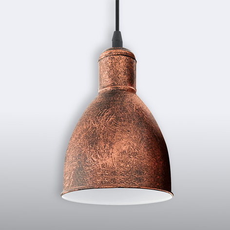 Priddy 1 vintage-hanglamp 1-lamps, koper antiek