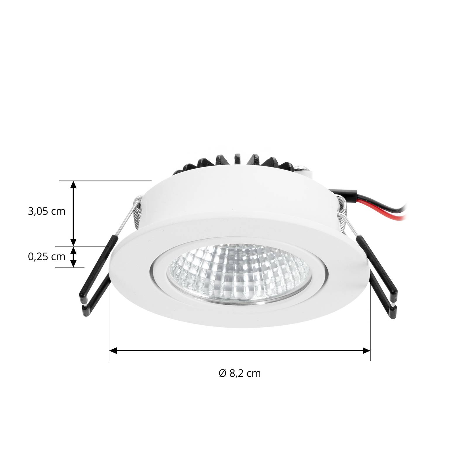 Arcchio LED downlight Zarik, biały, 4000K