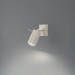 Wall spotlight ring, beige, projection 16 cm, steel