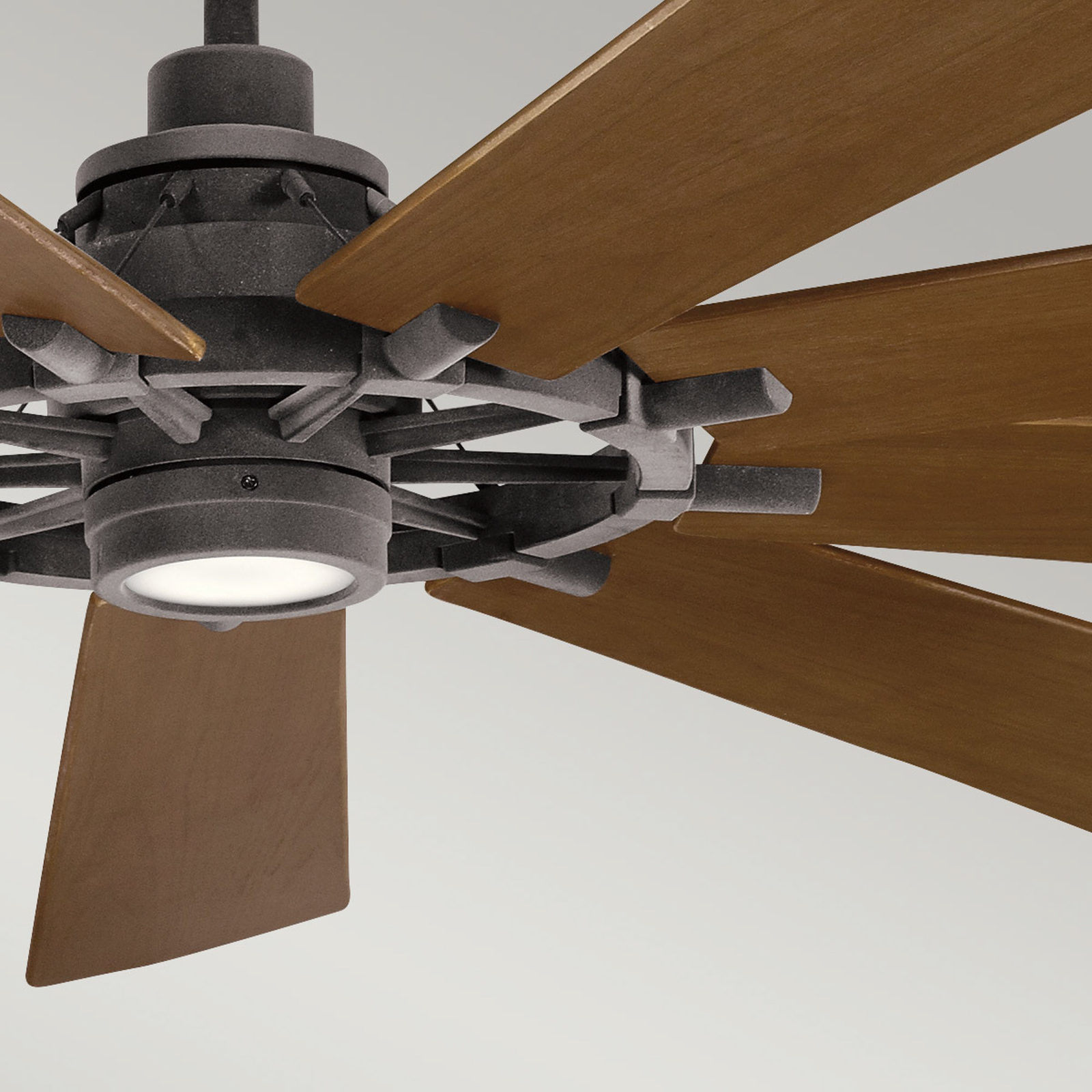 Gentry 85 dark walnut/white LED ceiling fan
