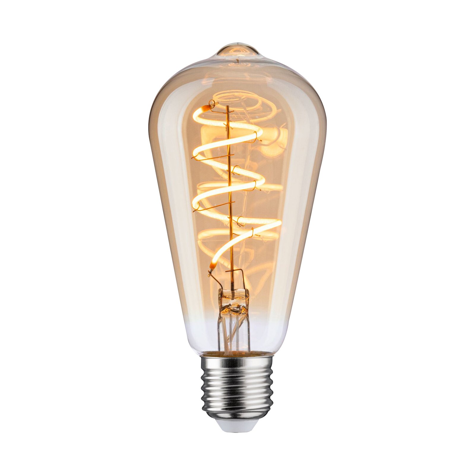 Paulmann LED bulb E27 5W ST64 1,800K gold dimmable