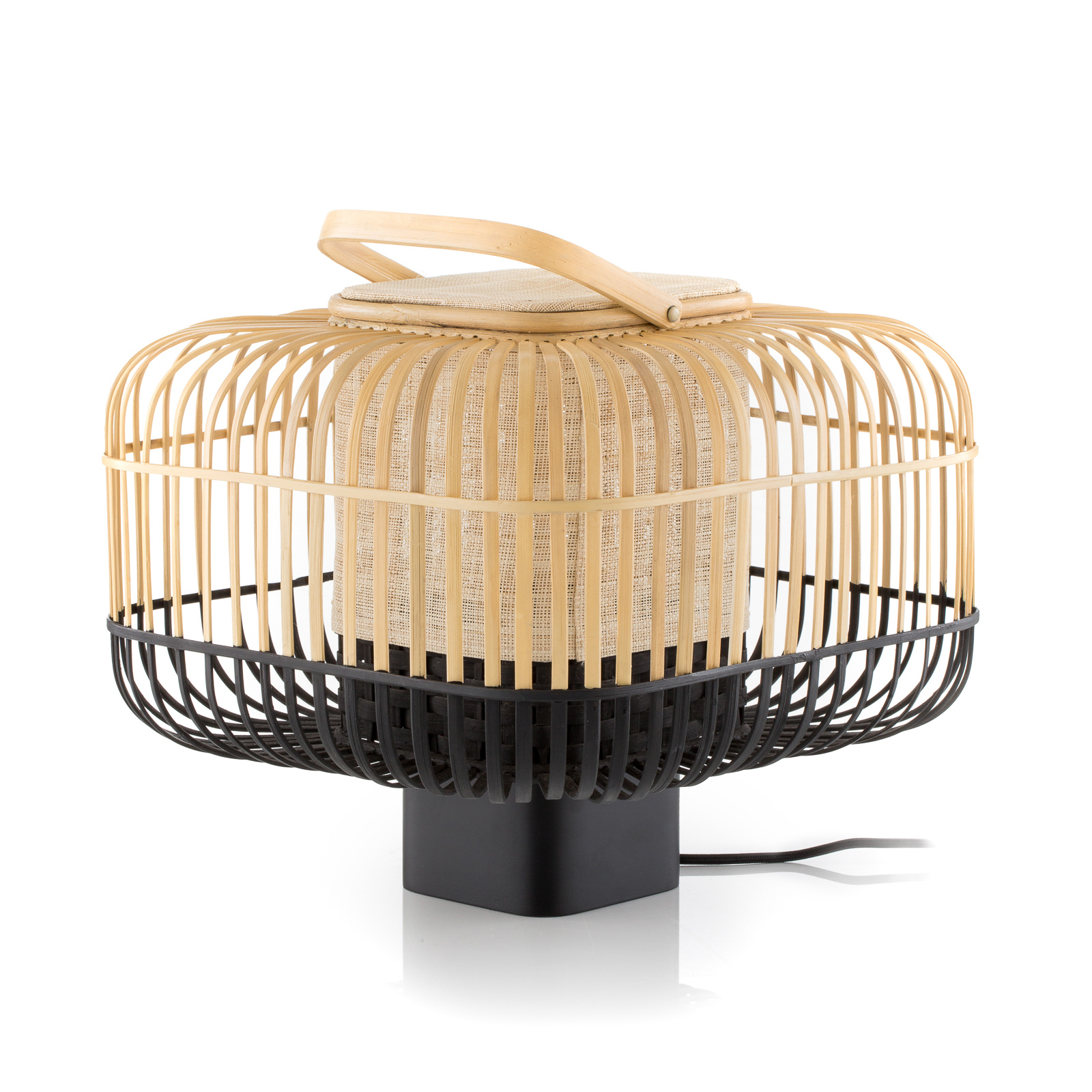 Forestier Bamboo Square Tischleuchte aus Bambus