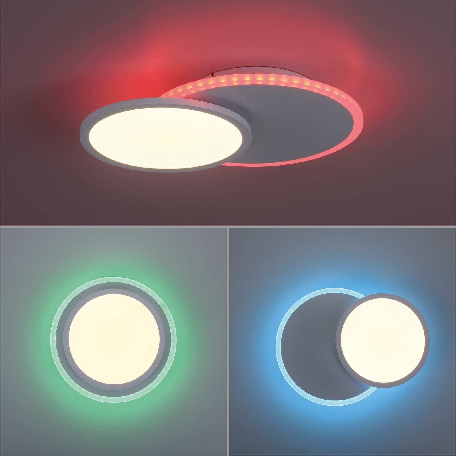 Arenda-LED-kattovalo pyöreä, RGB/CCT, kääntyvä