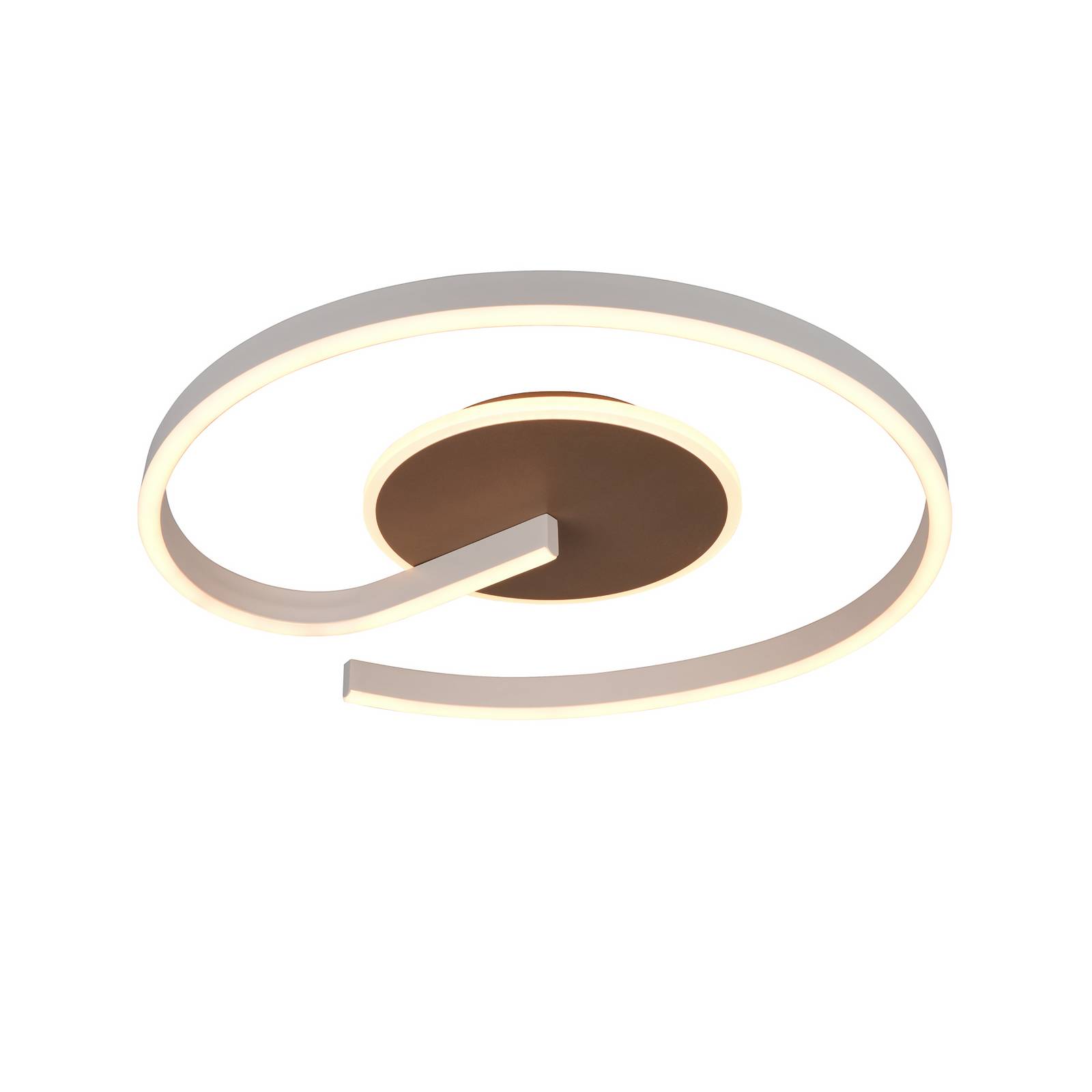 LED-Deckenleuchte Calle, coffee, Ø 50 cm, CCT, dimmbar
