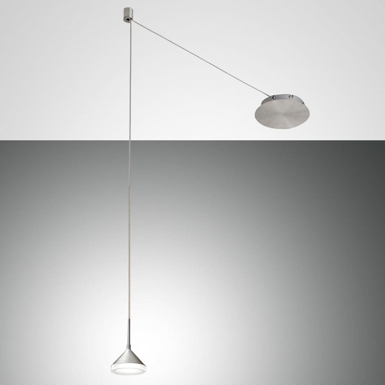 Isabella suspension LED, à une lampe, alu