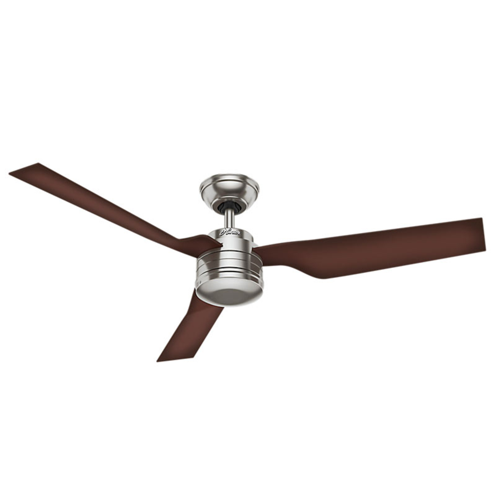 Hunter Flight ceiling fan dark beech, for Living / Dining Room, metal, plastic, H: 32.8 cm