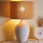 Pauleen Timber Glow table lamp, bamboo lampshade