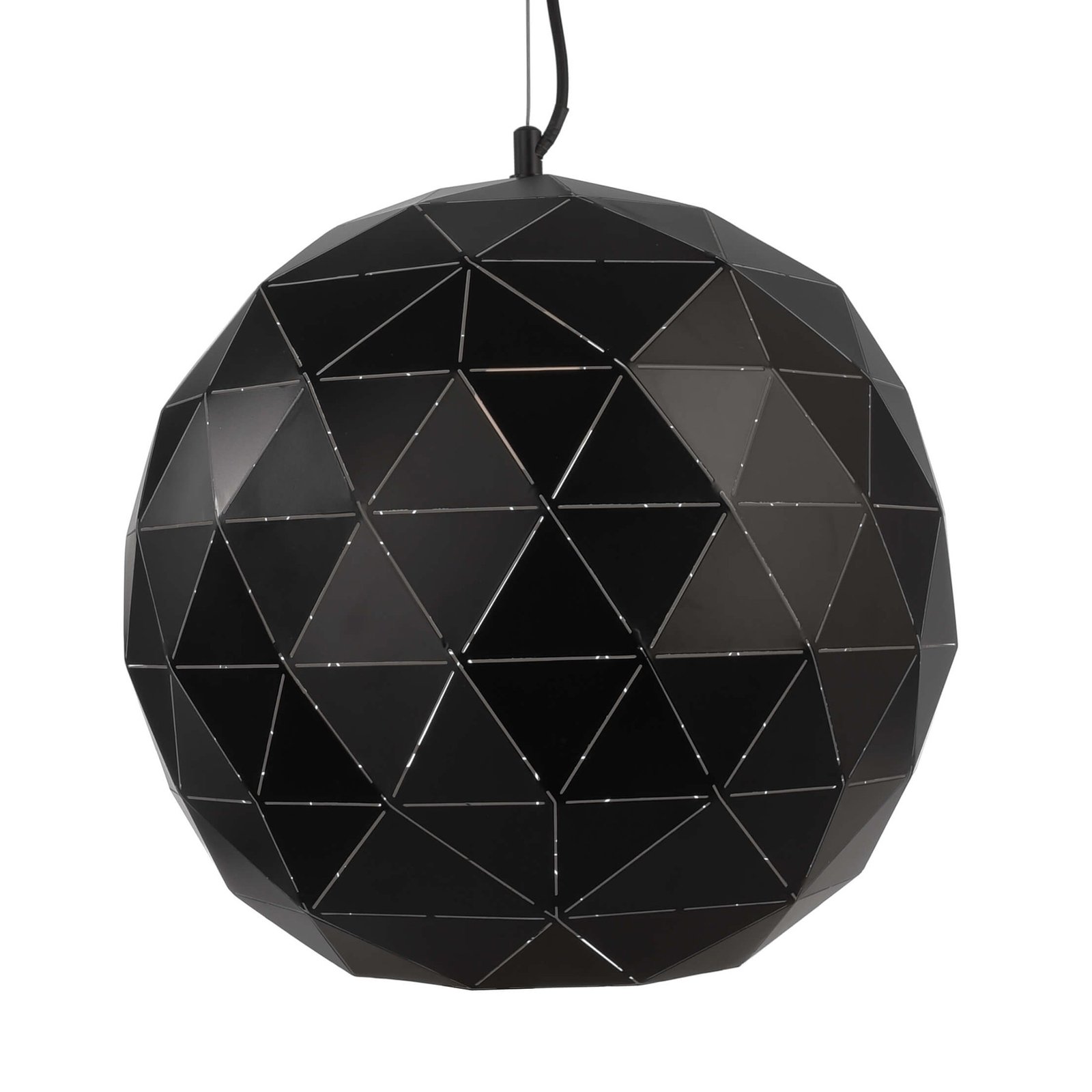 Závesné svietidlo Asterope, Ø 50 cm, okrúhle, čierne