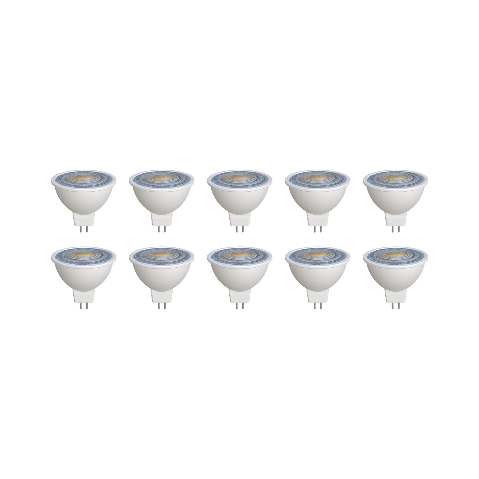 Prios GU5.3 LED bulb 7.5W 621lm 36° white 840 set of 10