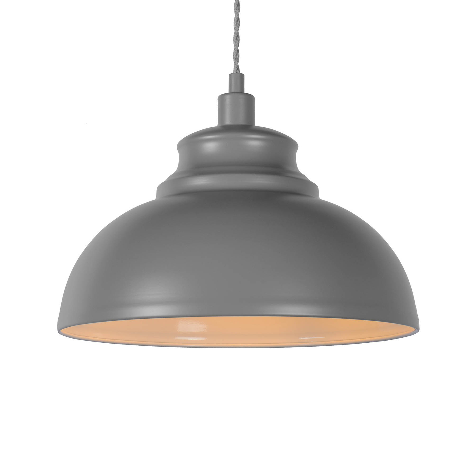 Metalen hanglamp Isla in grijs