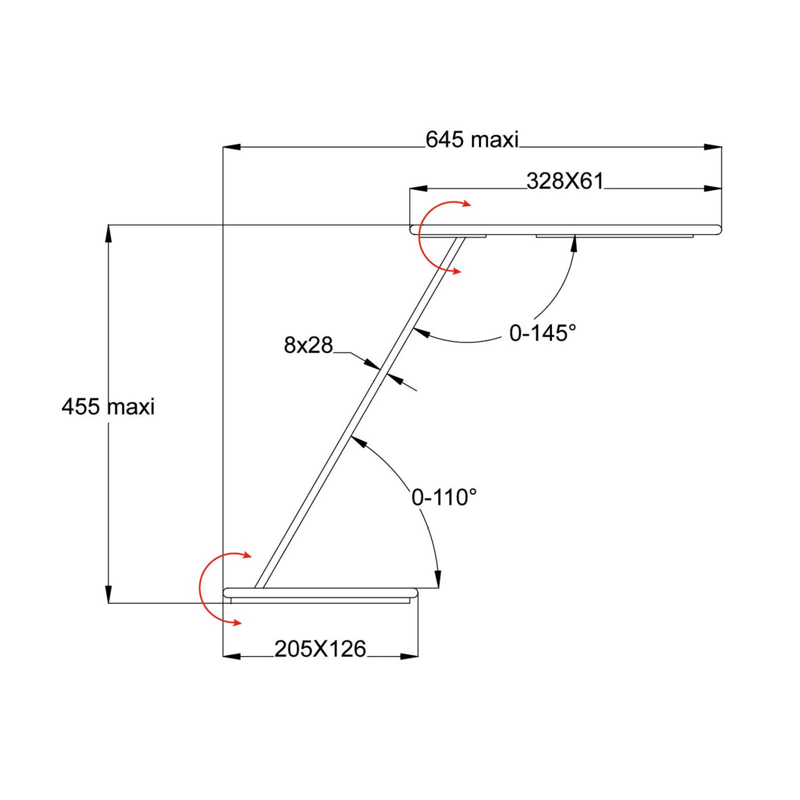 LED-Schreibtischleuchte Orbit mit Induktion, gold günstig online kaufen