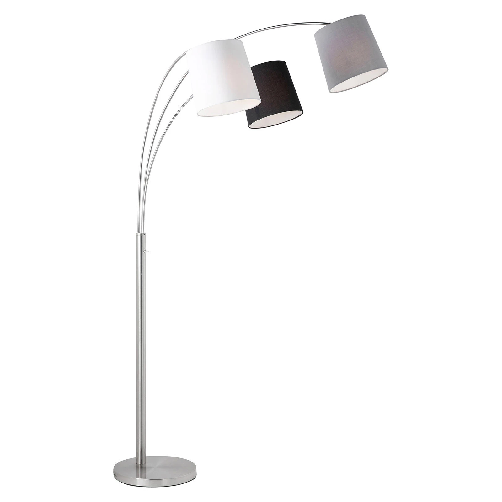 Melvin stāvlampa, trīsgaismas, melna/pelēka/balta