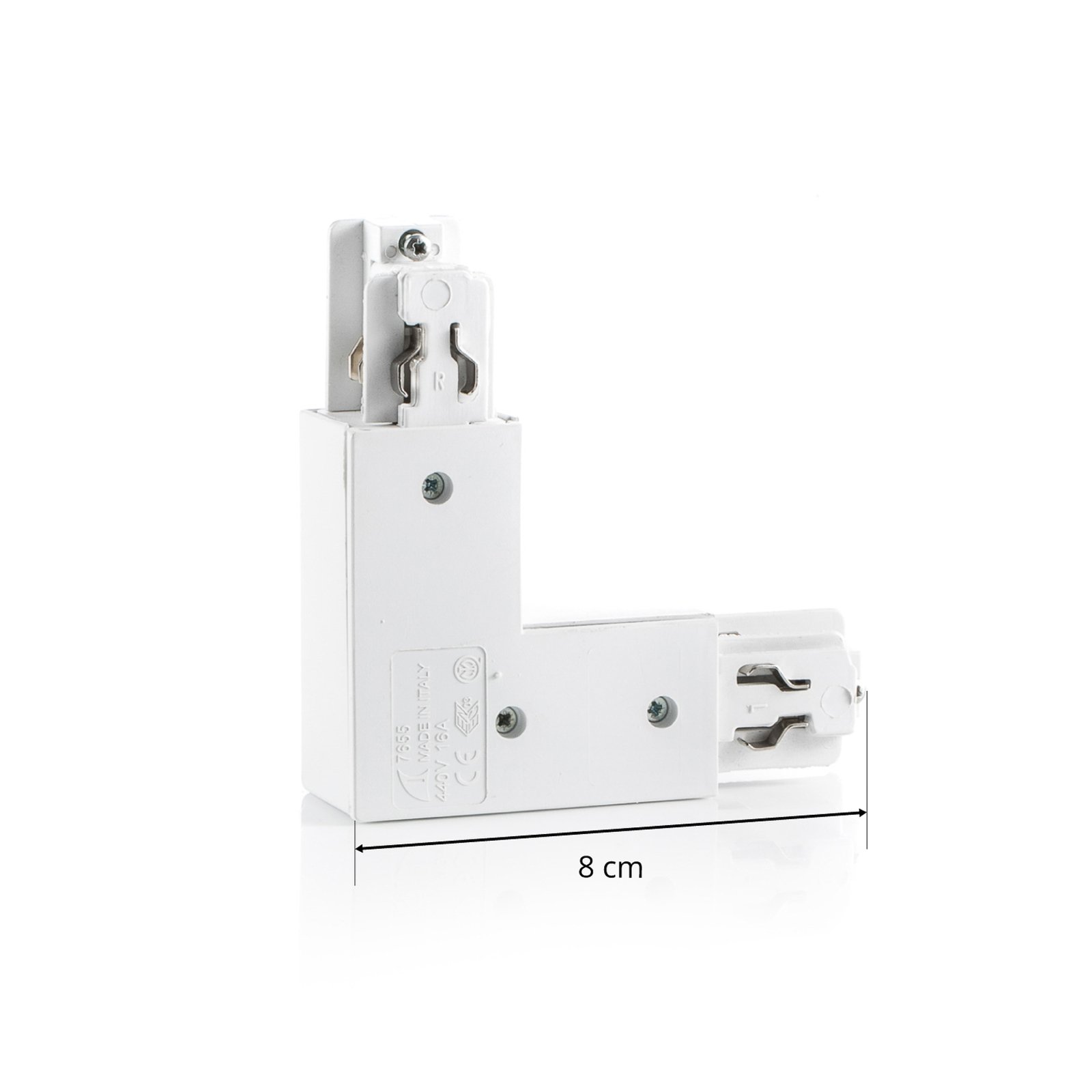 Ivela Angle 90° Terre Extérieur pour LKM quadro, blanc