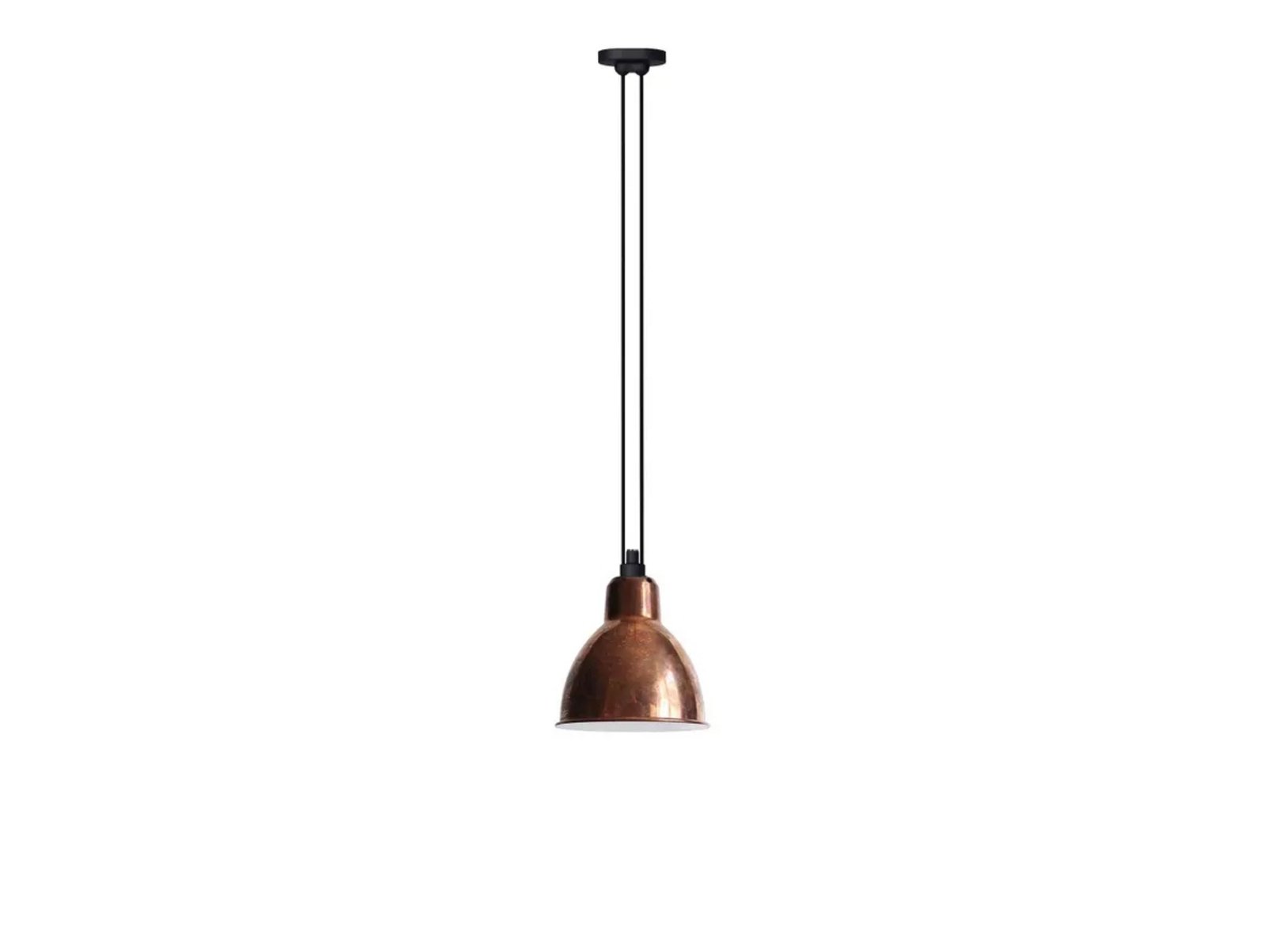 322 XL Závěsná Lampa Round Raw Copper/White - Lampe Gras