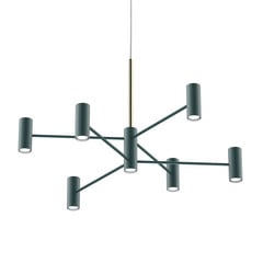 Modo Luce Chandelier sospesa 13 luci 100cm nero