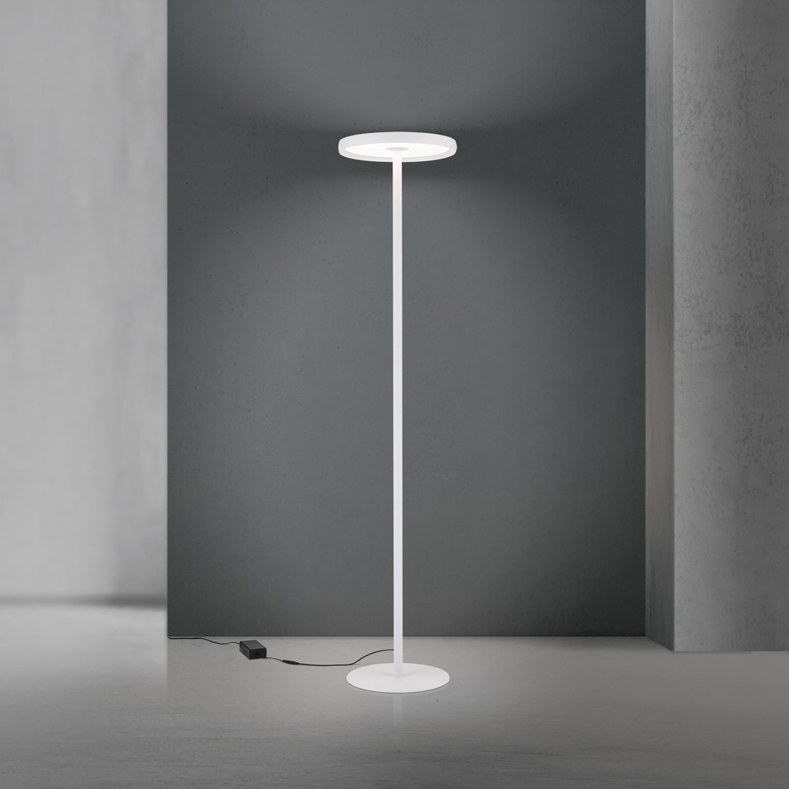 Candeeiro de pé LED KANT, branco, altura 185 cm, CCT, regulável, up/down Candeeiro de pé LED KANT, branco, altura 185 cm, CCT, regulável, up/down