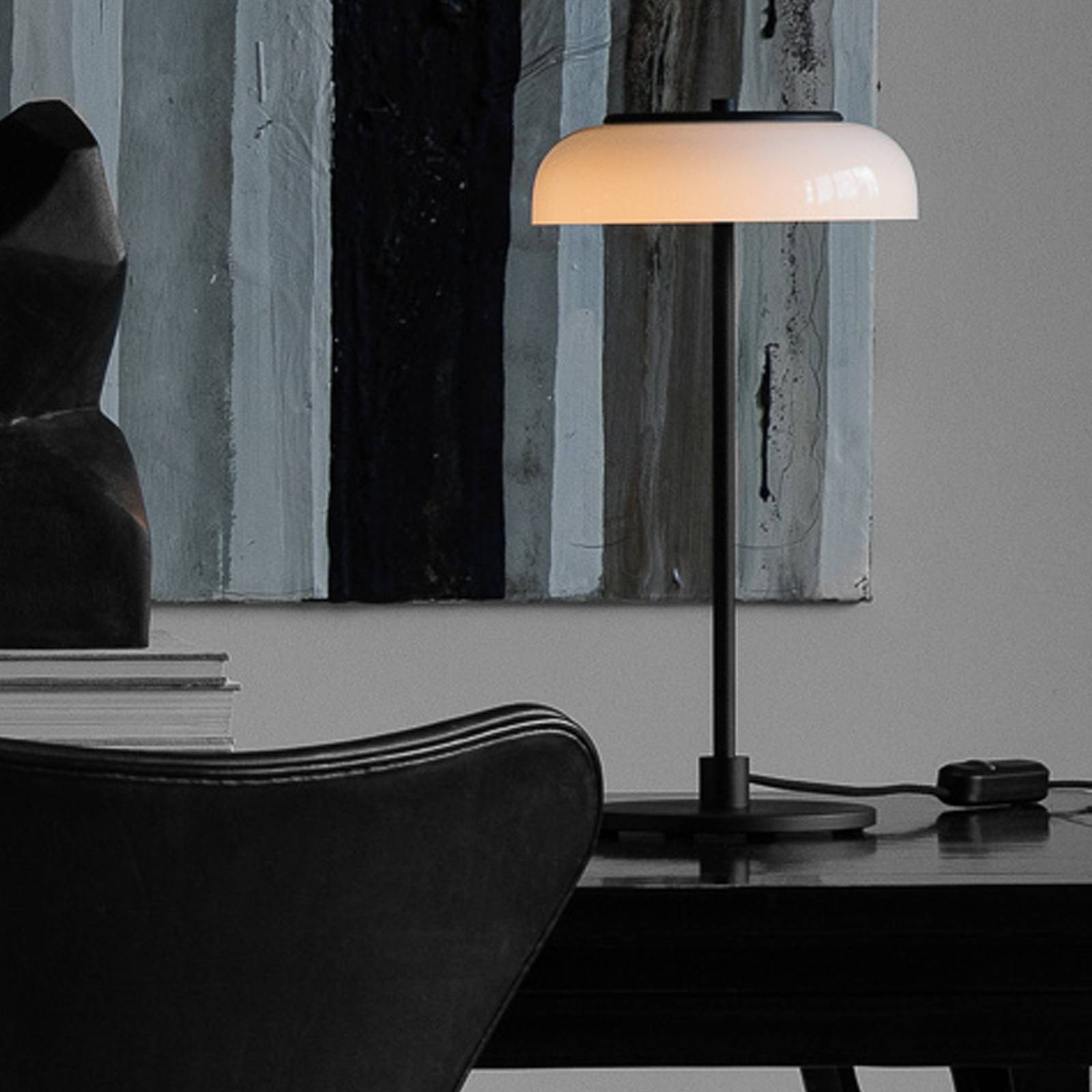Nuura Blossi Table lampe à poser LED noir/blanc