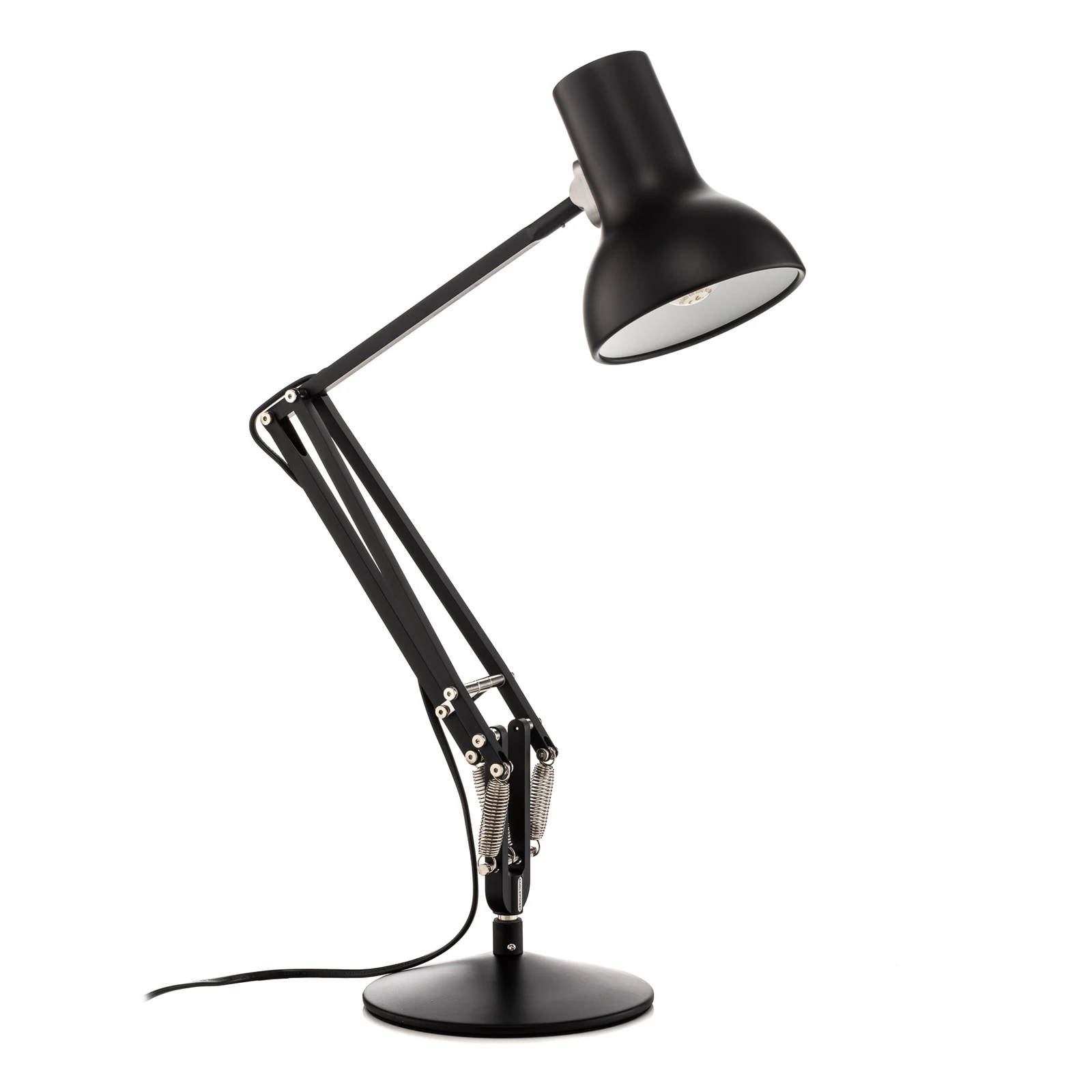 Anglepoise Type 75 Mini galda lampa samtaini melna