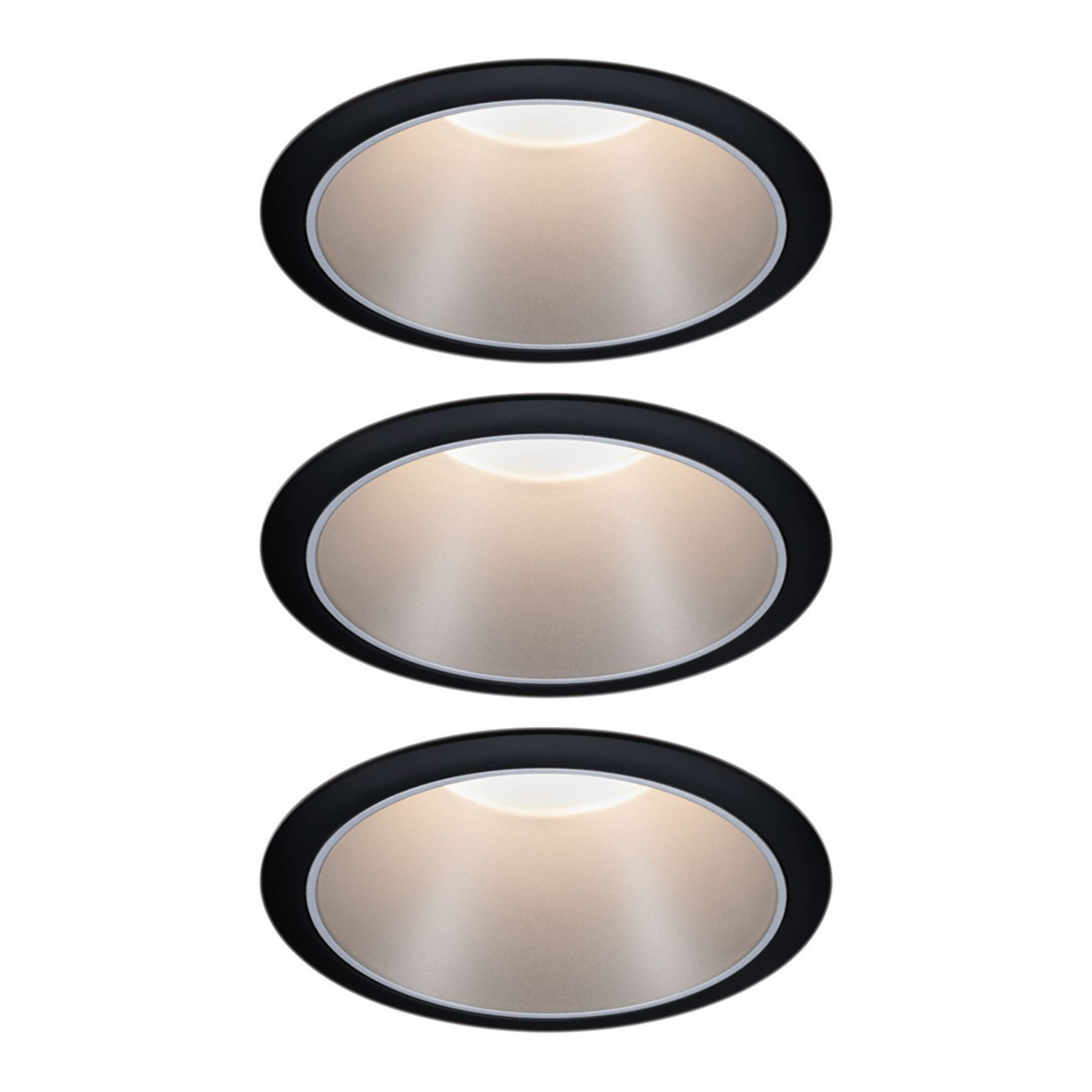 Paulmann Cole spot LED, argenté-noir lot de 3