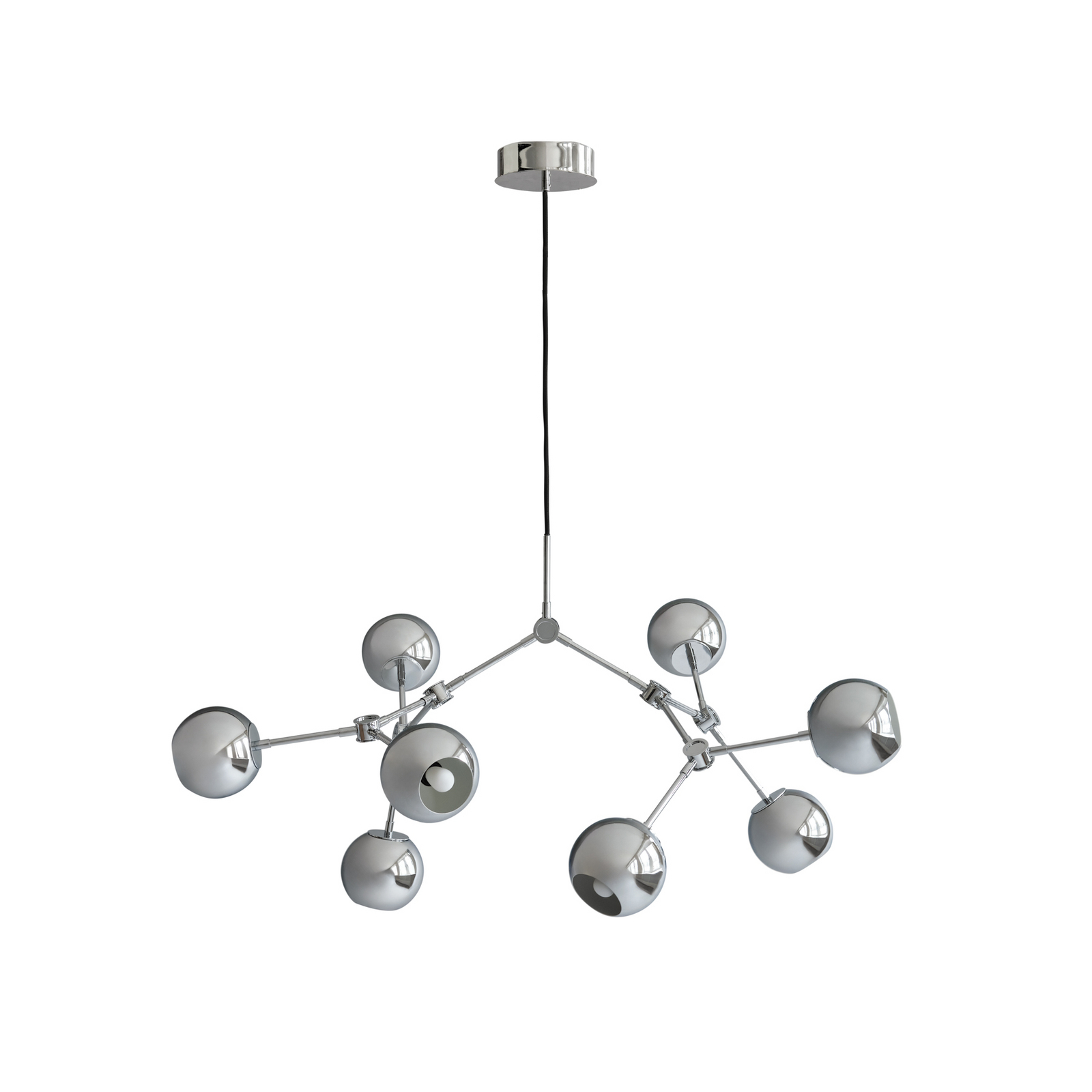 Drop Globe Mini Kronleuchter Chrom 95 cm - 101 Copenhagen