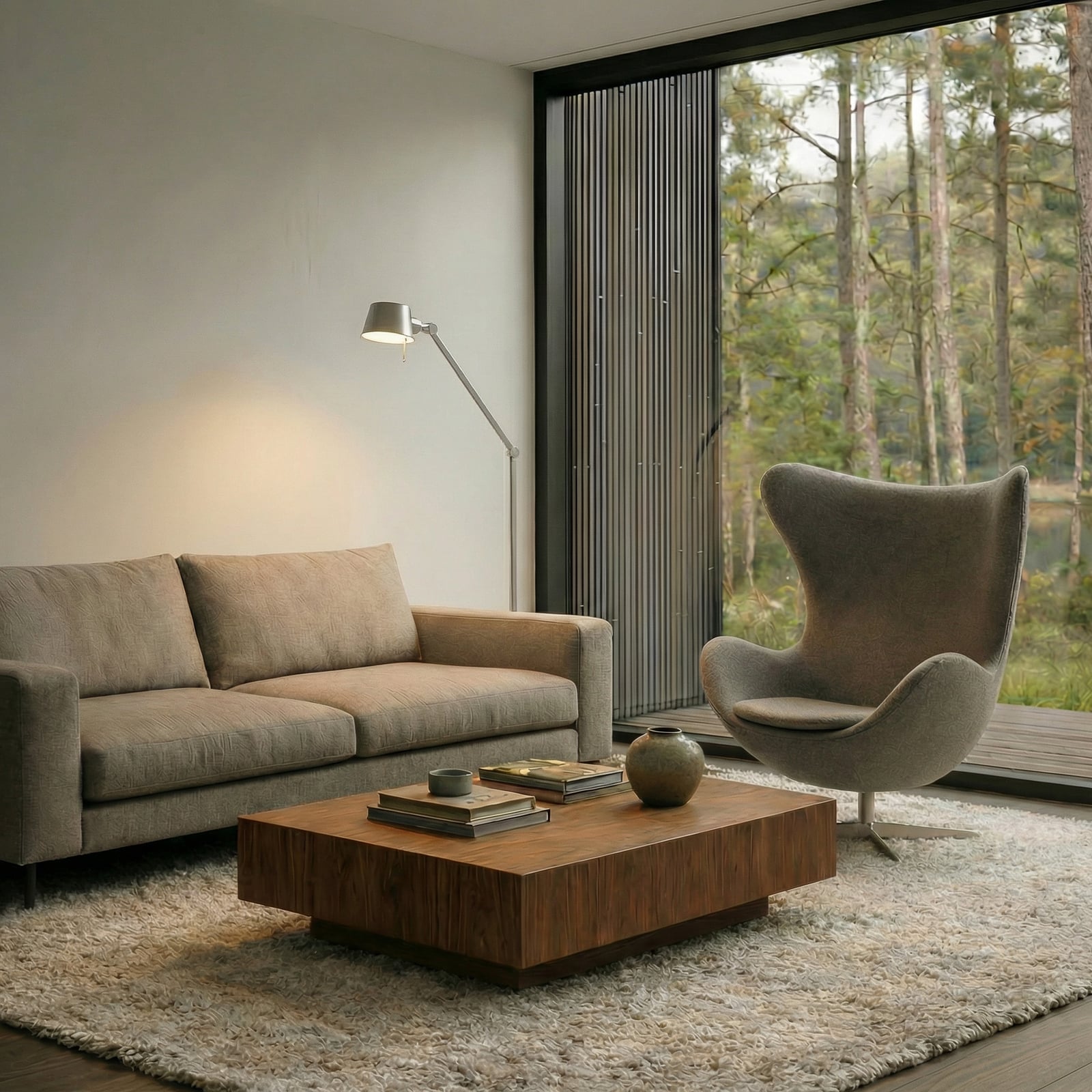 Lampe sur pied Silka, nickel satiné, réglable, 173 cm, E27 - Lucande