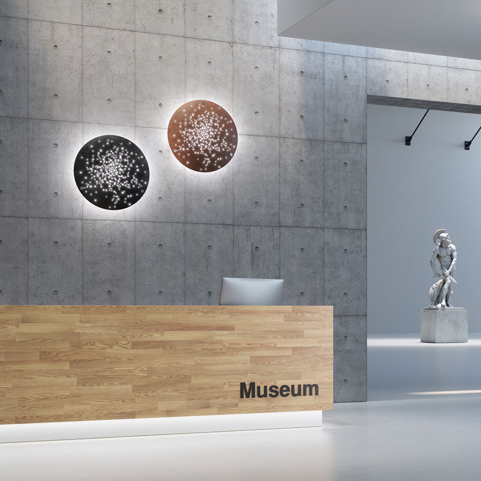 Fabbian Lens LED-Wandleuchte