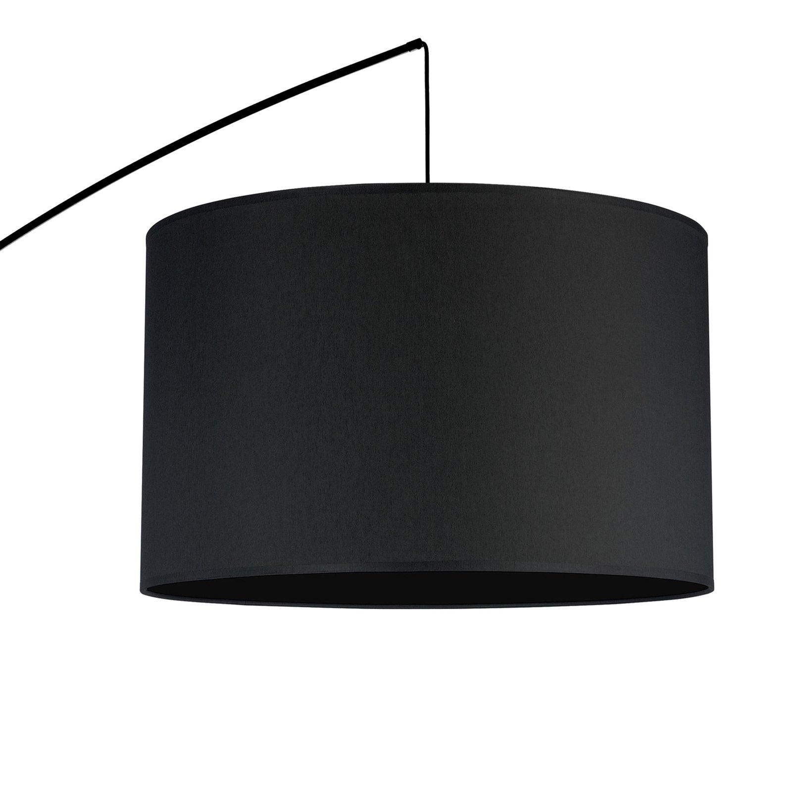 Lámpara de pie Moby Black con pantalla textil
