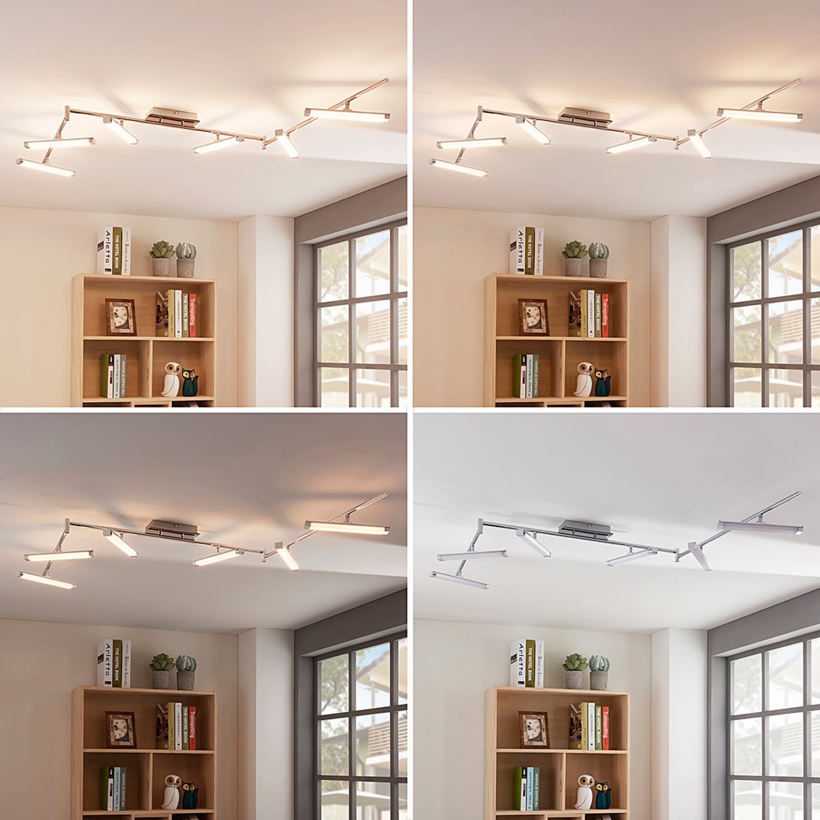 Pilou Ceiling Lamp White/Chrome - Lindby