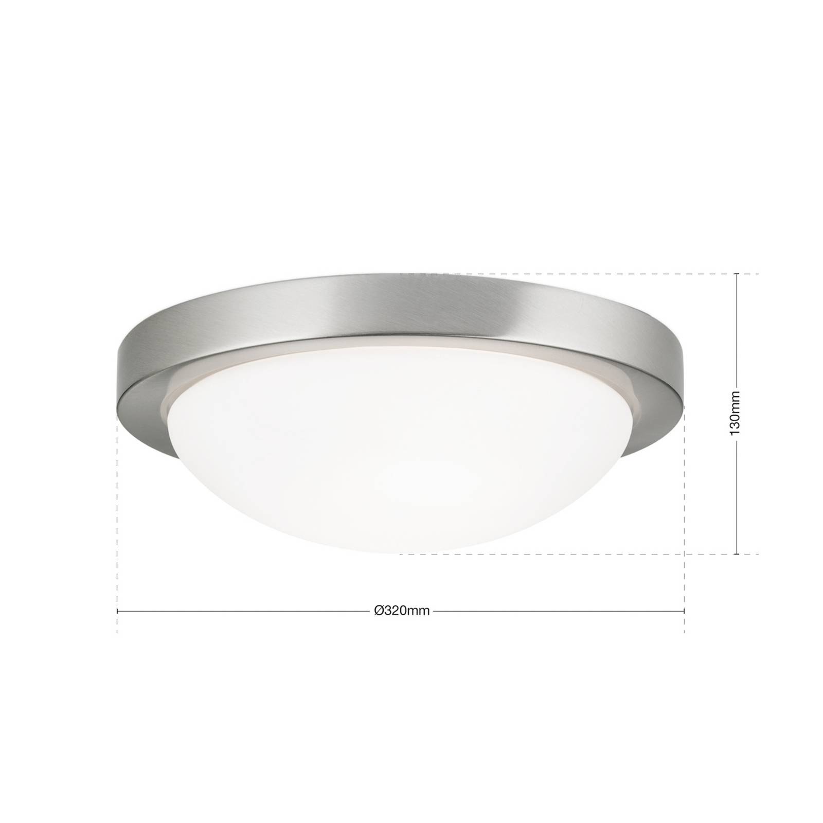 Subtelna lampa sufitowa MINEA śr. 32 cm, nikiel
