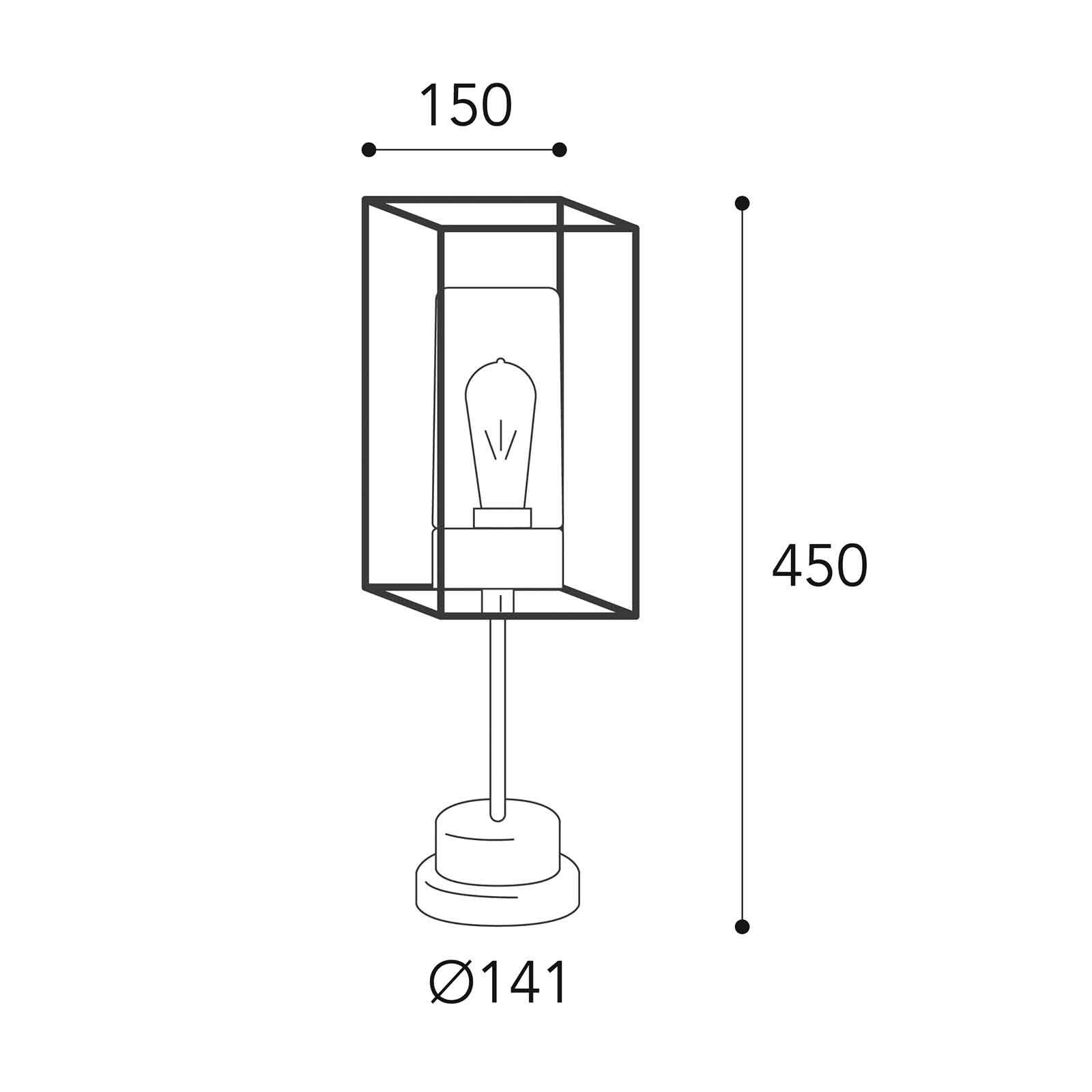 Lampa cokołowa Cubic³ 3369 mosiądz przezroczysta